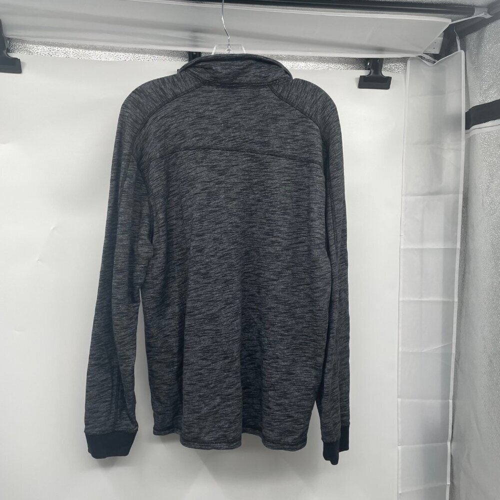 Calvin Klein Womens 1/4 Zip Pullover Sweater Long Sleeve Gray/Black Size XL - Picture 7 of 9